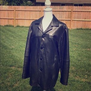 Leather jacket men size small